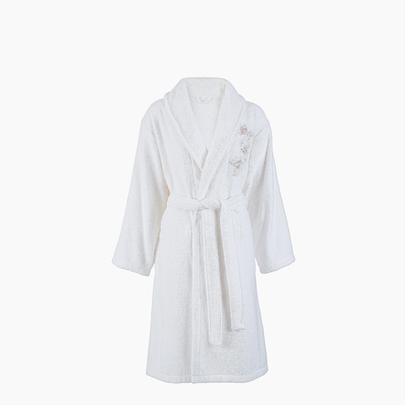 🆕Anne de Solene White Embroidered Robe nwt - Picture 3 of 5